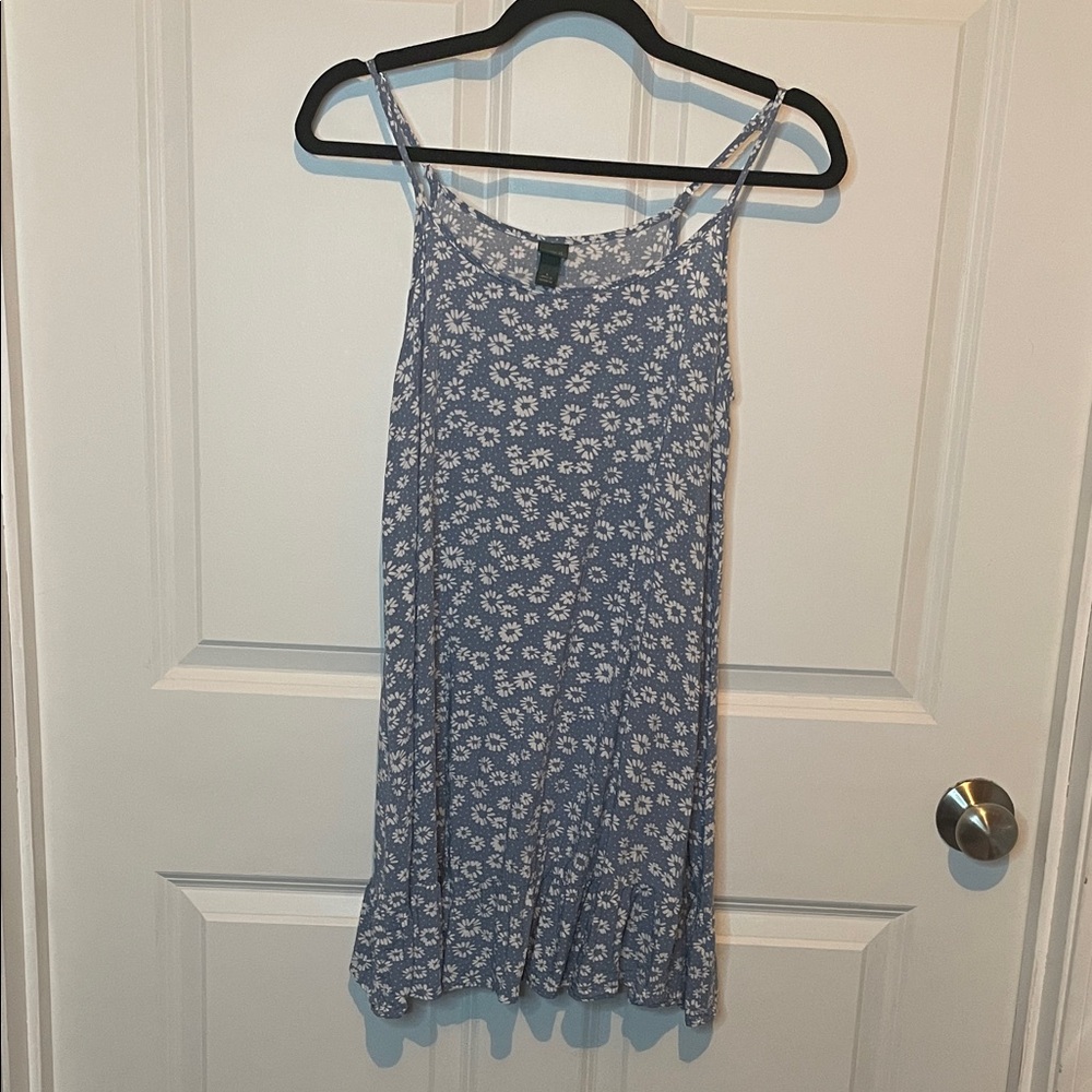 Wild Fable Blue and White Wild Flower Floral Mini Dress Jrs Size small